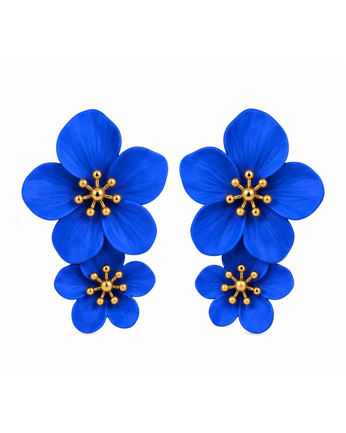 Blue Bloom Drop Earrings - 블루 블룸 드롭 이어링