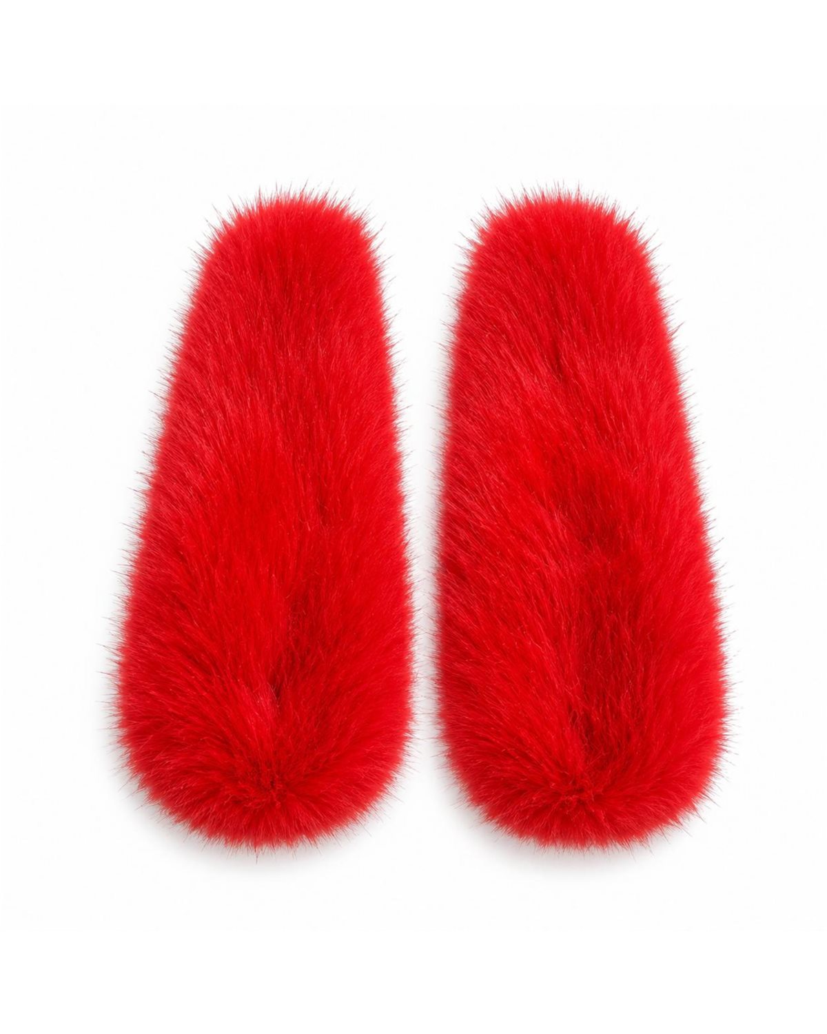 Cherry Red Fur Clips - 체리 레드 퍼 클립