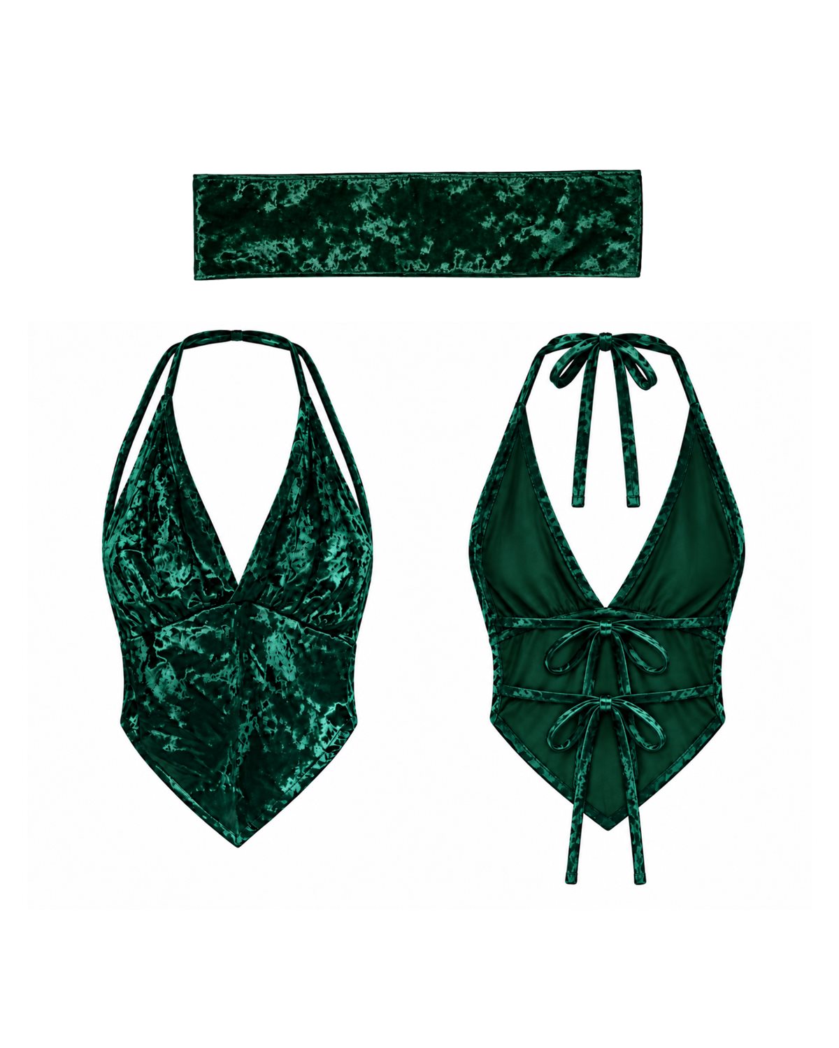 Emerald Night Halter Top - 에메랄드 나이트 홀터 탑