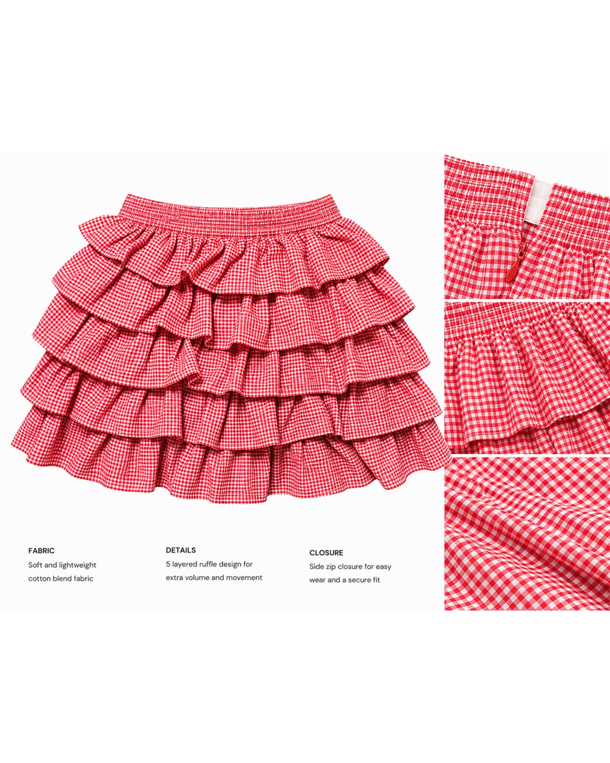 Strawberry Ruffle Skirt - 스트로베리 러플 스커트