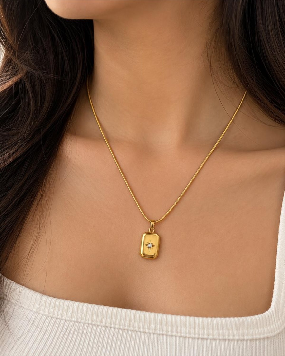 Tiny Frame Necklace - 타이니 프레임 네크리스 - Image 2